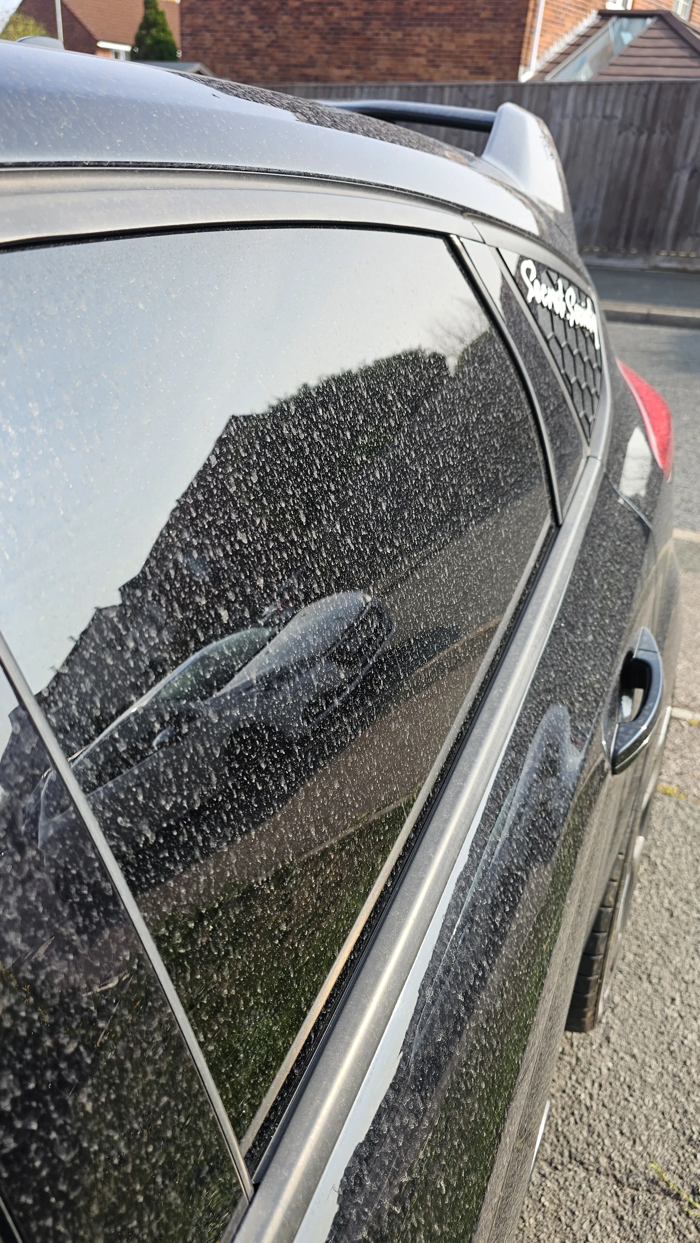 Paint Correction Before on Car in Plymouth